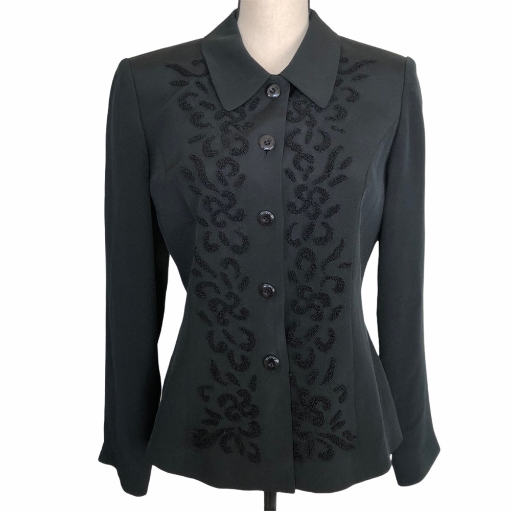 Kenneth Nolan Light Weight Silk Black Jacket